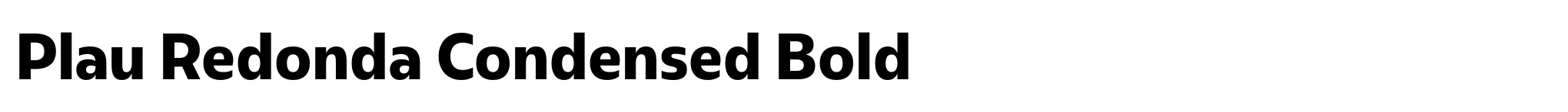 Plau Redonda Condensed Bold image